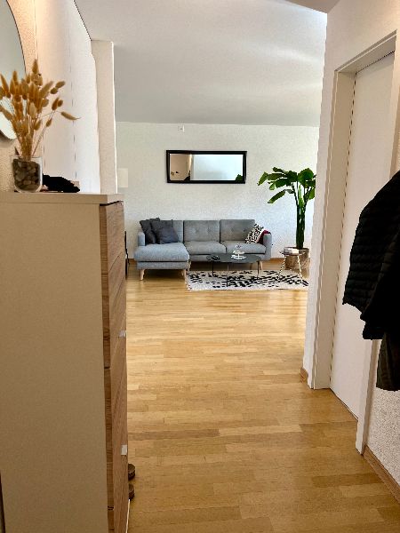 Eingang mit offenem Wohnzimmer