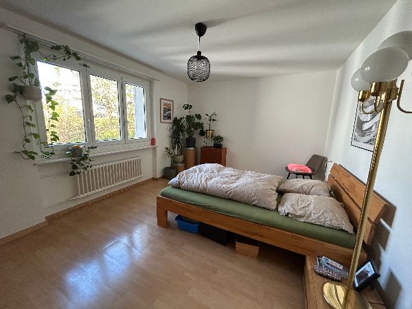 Das Zimmer, das möbliert befristet vermietet wird.
