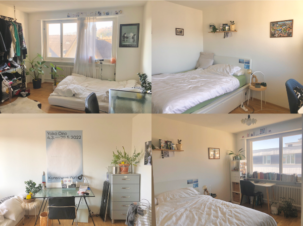 Links: Zimmer 1, Rechts: Zimmer 2